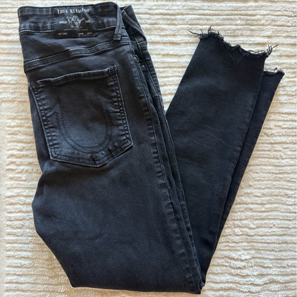True Religion Jennie Curvy Mid Rise Skinny Jeans - Size 31 - Picture 1 of 4